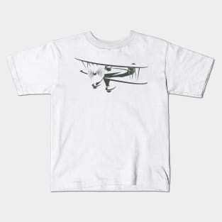 Retro Airplane Emblem Kids T-Shirt